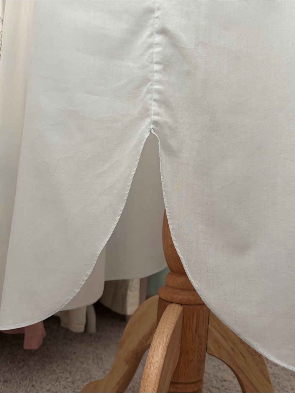 vintage barbizon cotton pastel short sleeve lace trim long babydoll nightgown - Picture 6 of 6